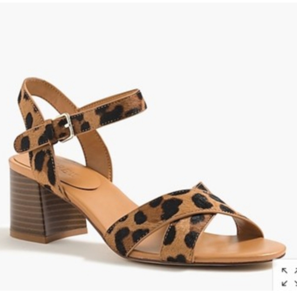 J. CREW Haircalf Block Heel Sandal NIB 5, 7.5, & 9